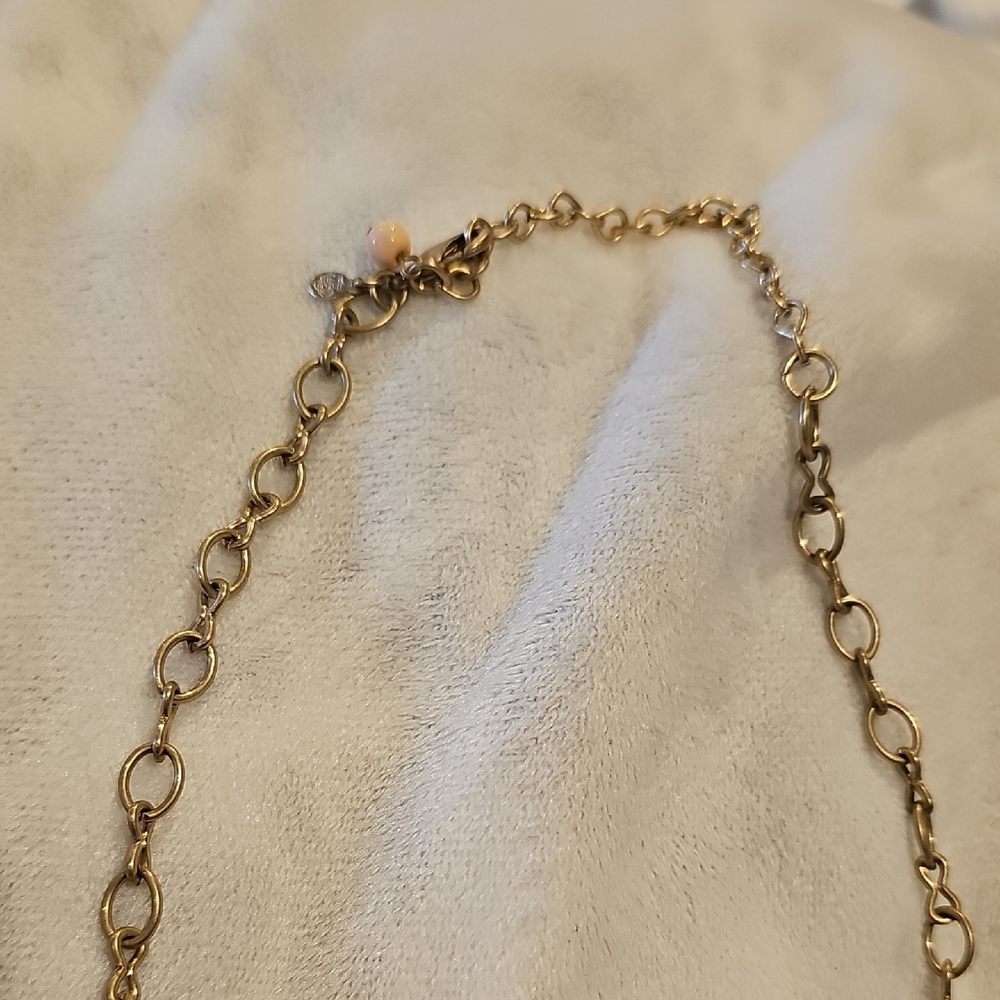 Premier Designs Gold Necklace with Orange Tone Charms - Picture 8 of 8